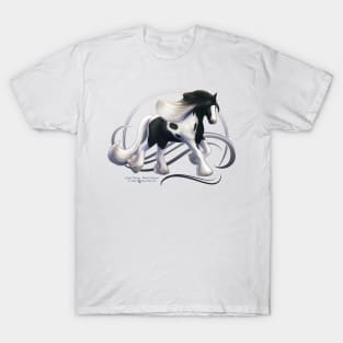 Black Tobiano Gypsy Vanner Horse T-Shirt